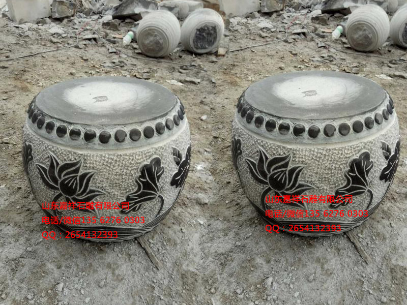 點擊查看詳細信息<br>標題：青石柱頂石圖片_古建筑柱墩雕刻